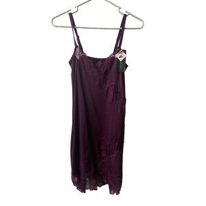 Implicite Womens S Burgandy Night Gown Slip With Tags